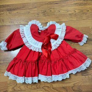 Vintage Mini World Inc red dress girls size 2